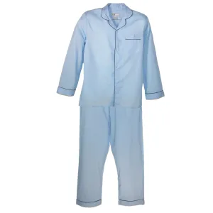 Langarm-Langbein-Pyjama-Set in Uni