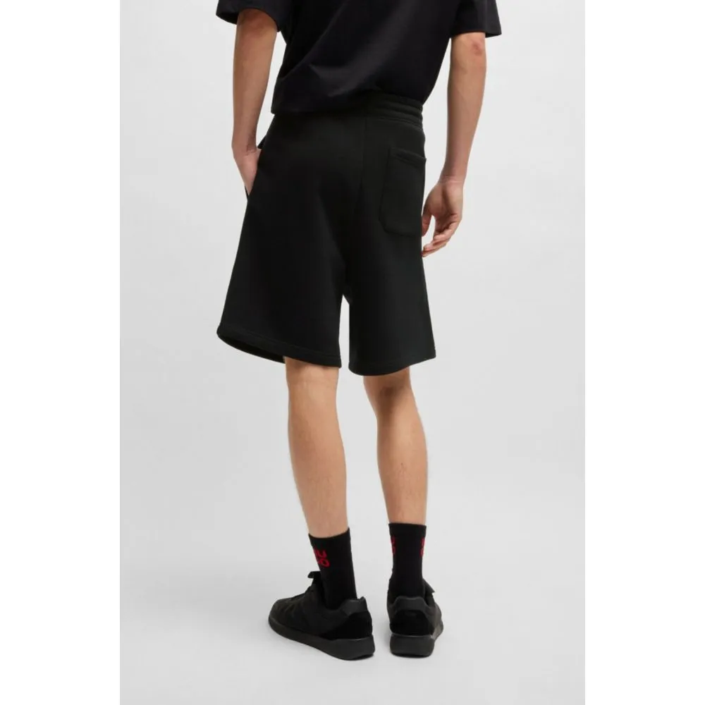 Lockere Baumwoll-Terry-Shorts mit Logo-Print