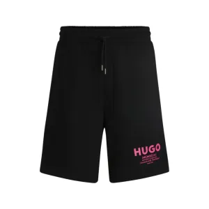 Lockere Baumwoll-Terry-Shorts mit Logo-Print