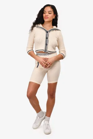 Louis Vuitton Beige 'Flight Mode' Fahrradshorts Größe 36 mit Etikett