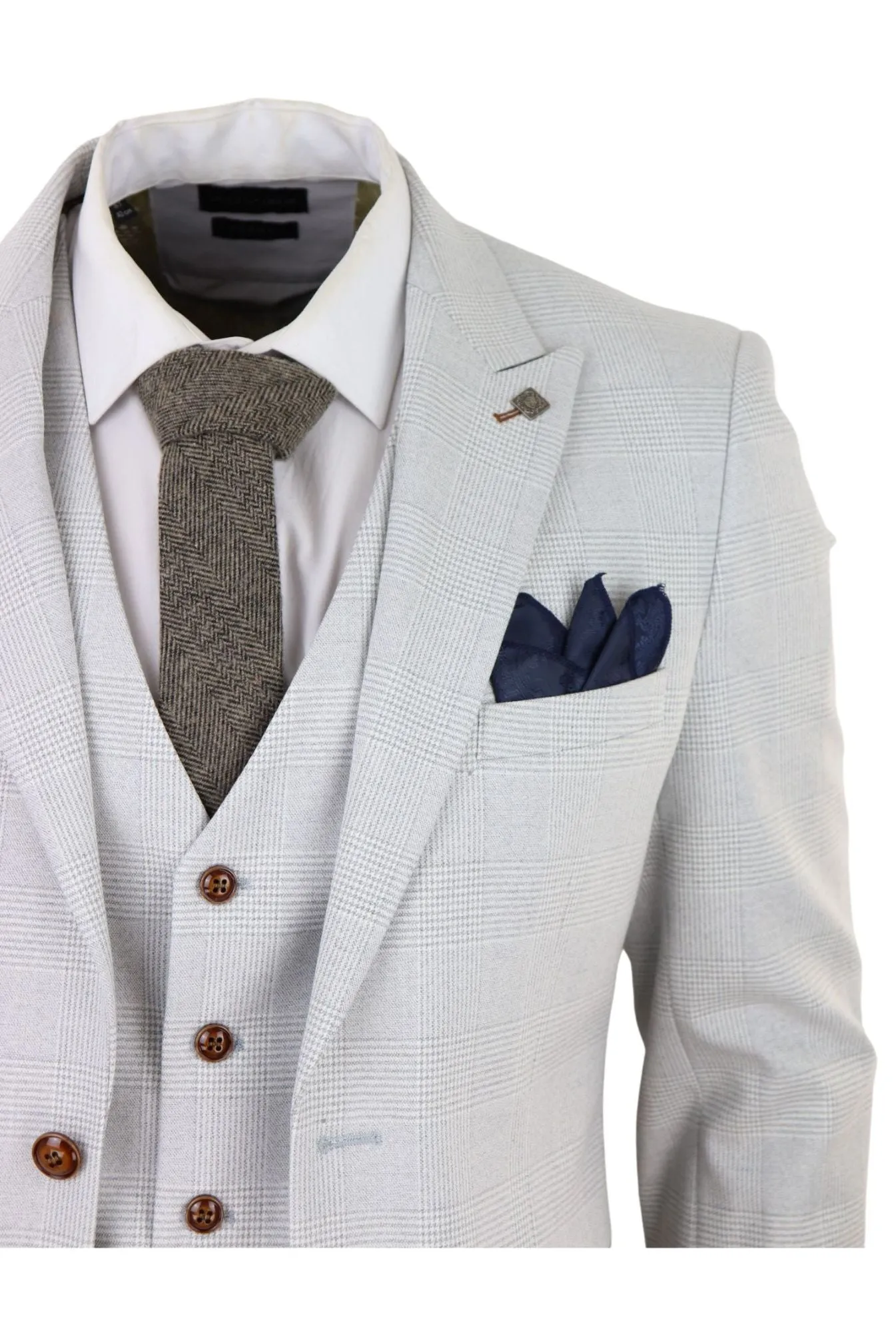 Mark 3-teiliger Tweed-Check-Anzug