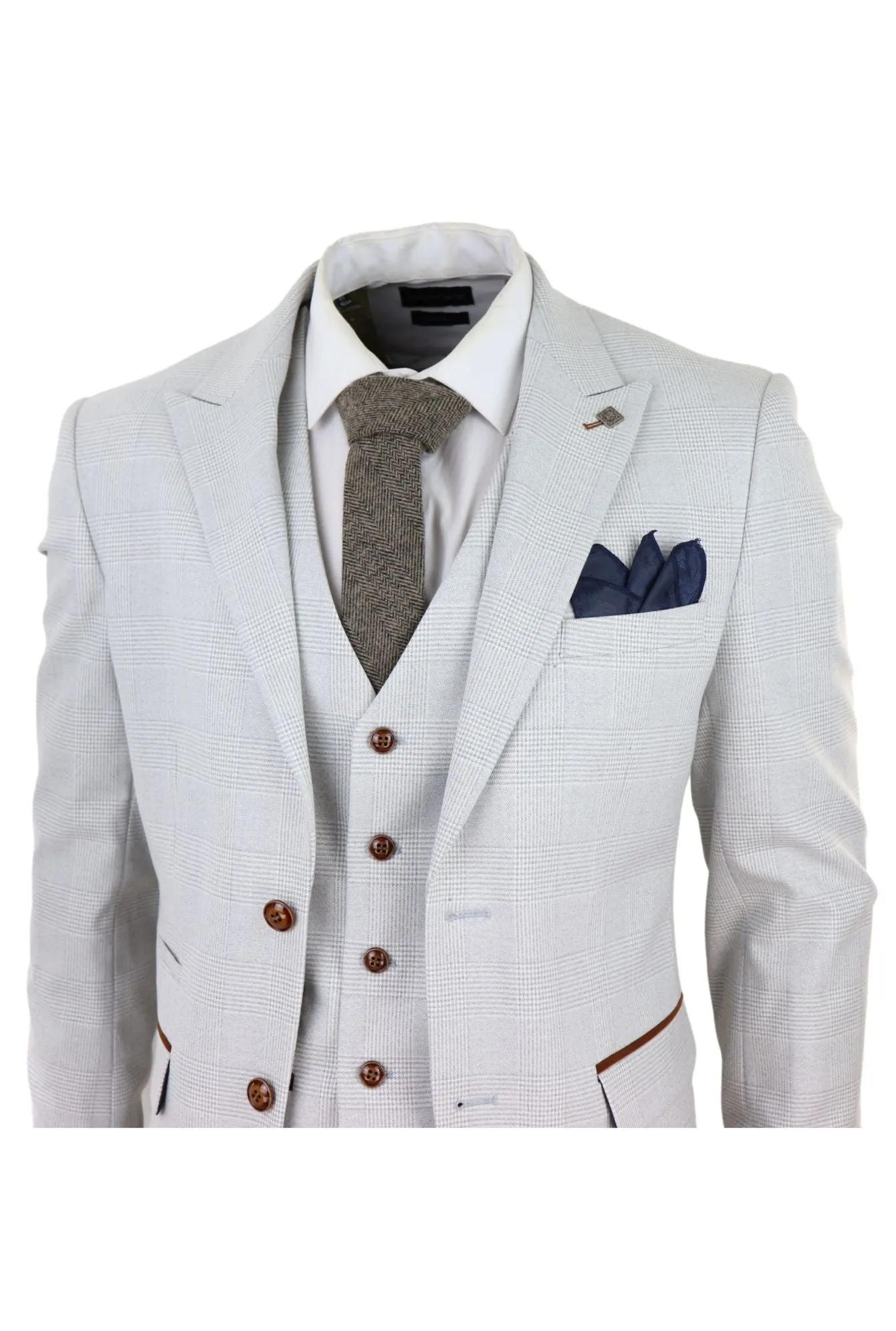 Mark 3-teiliger Tweed-Check-Anzug