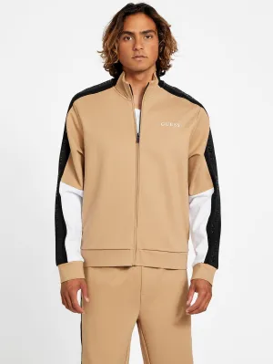 Mateo Farbblock-Logo-Band Jacke