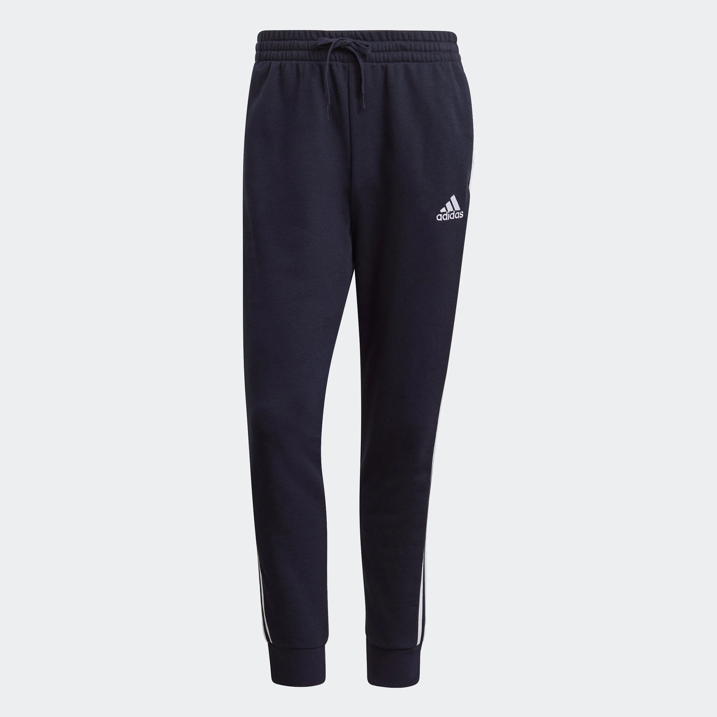 Herren adidas Essentials French Terry Taperierte Bündchenhose mit 3 Streifen
