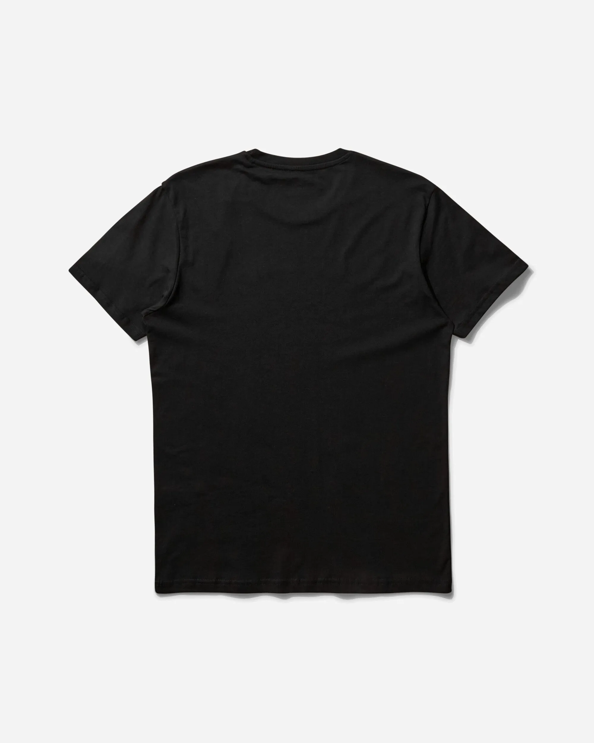 Herren Basic T-Shirt mit kleinem Logo in Schwarz