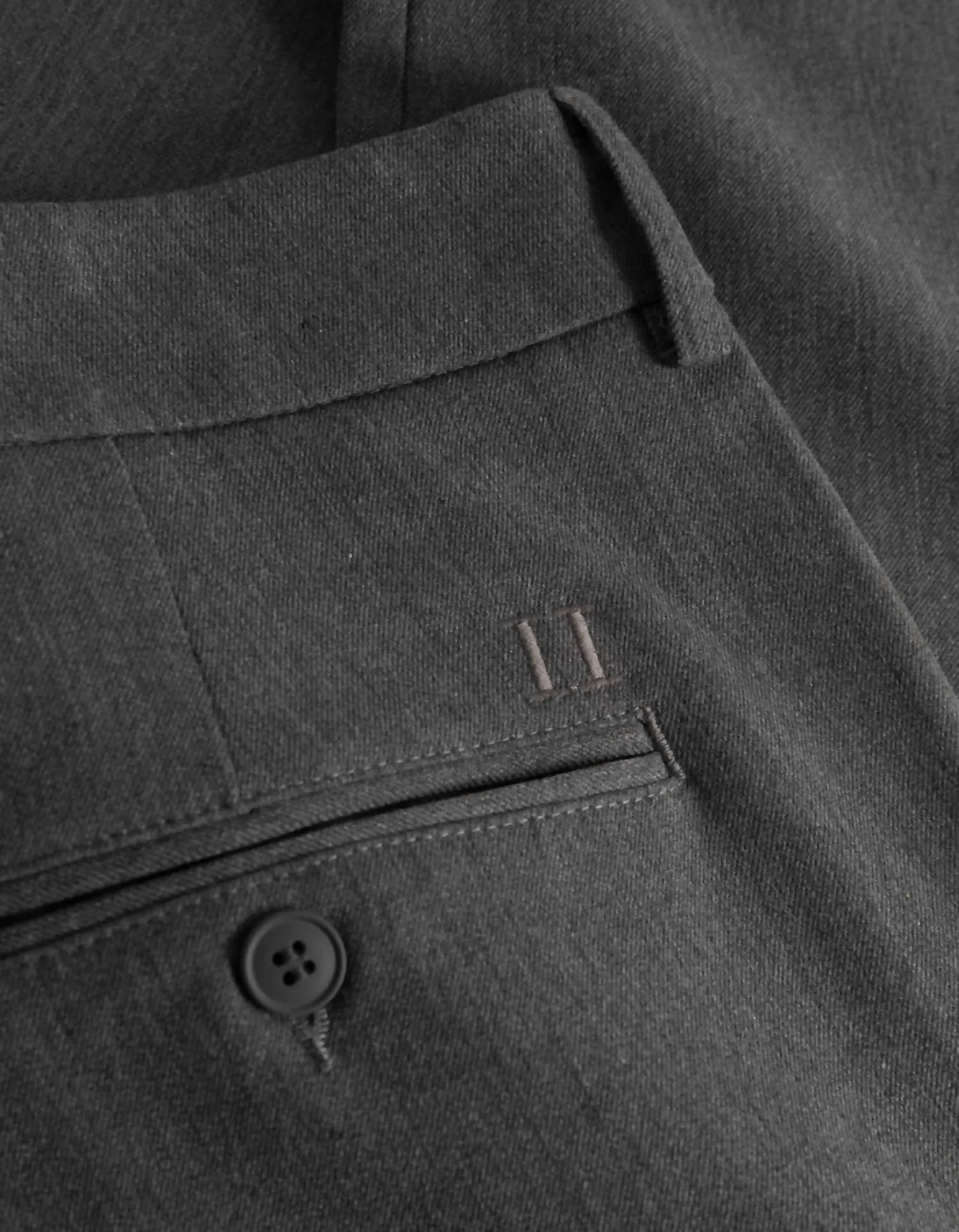 Herren Como Anzughose in Grau Melange