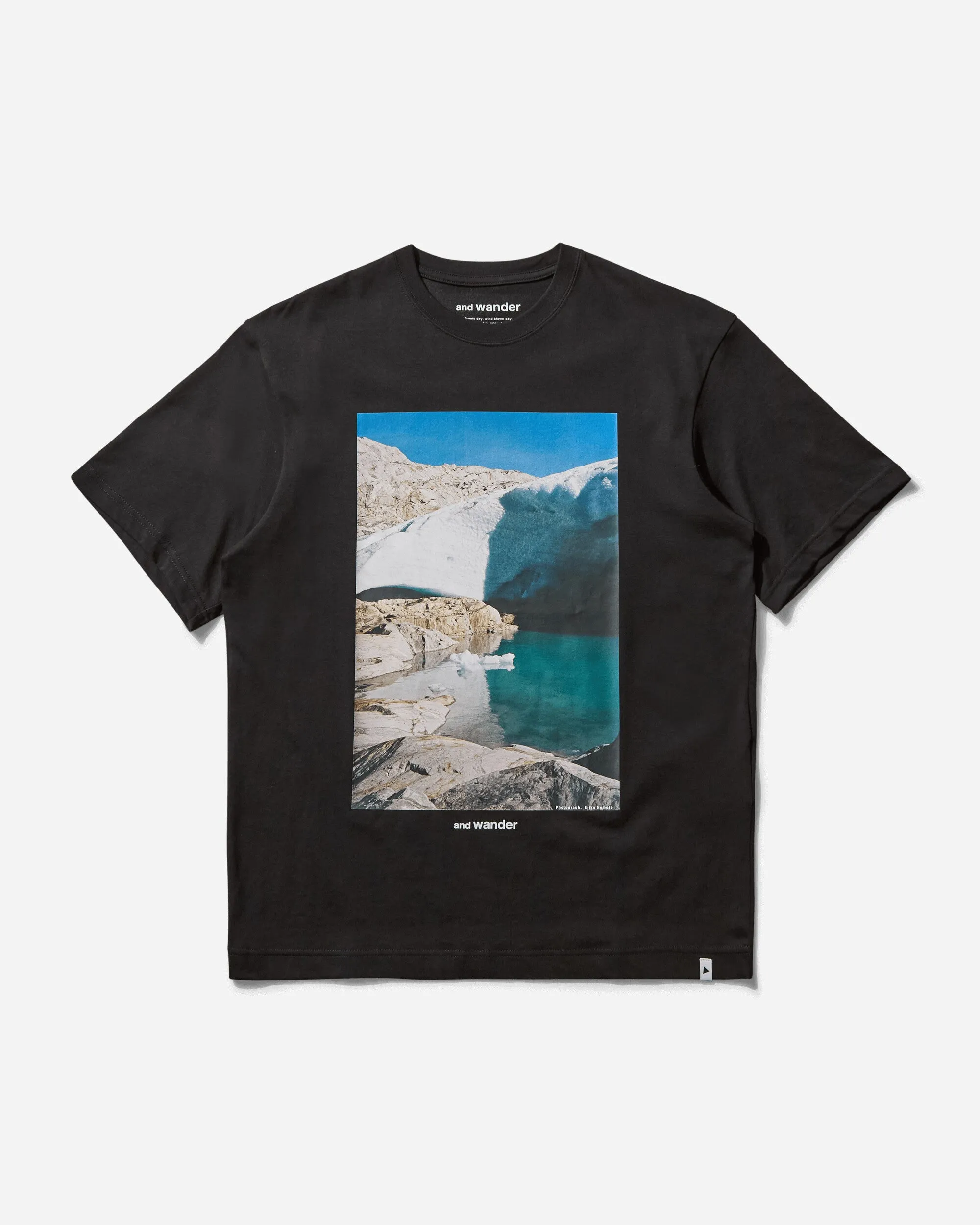 Herren Gracier Print T-Shirt Schwarz