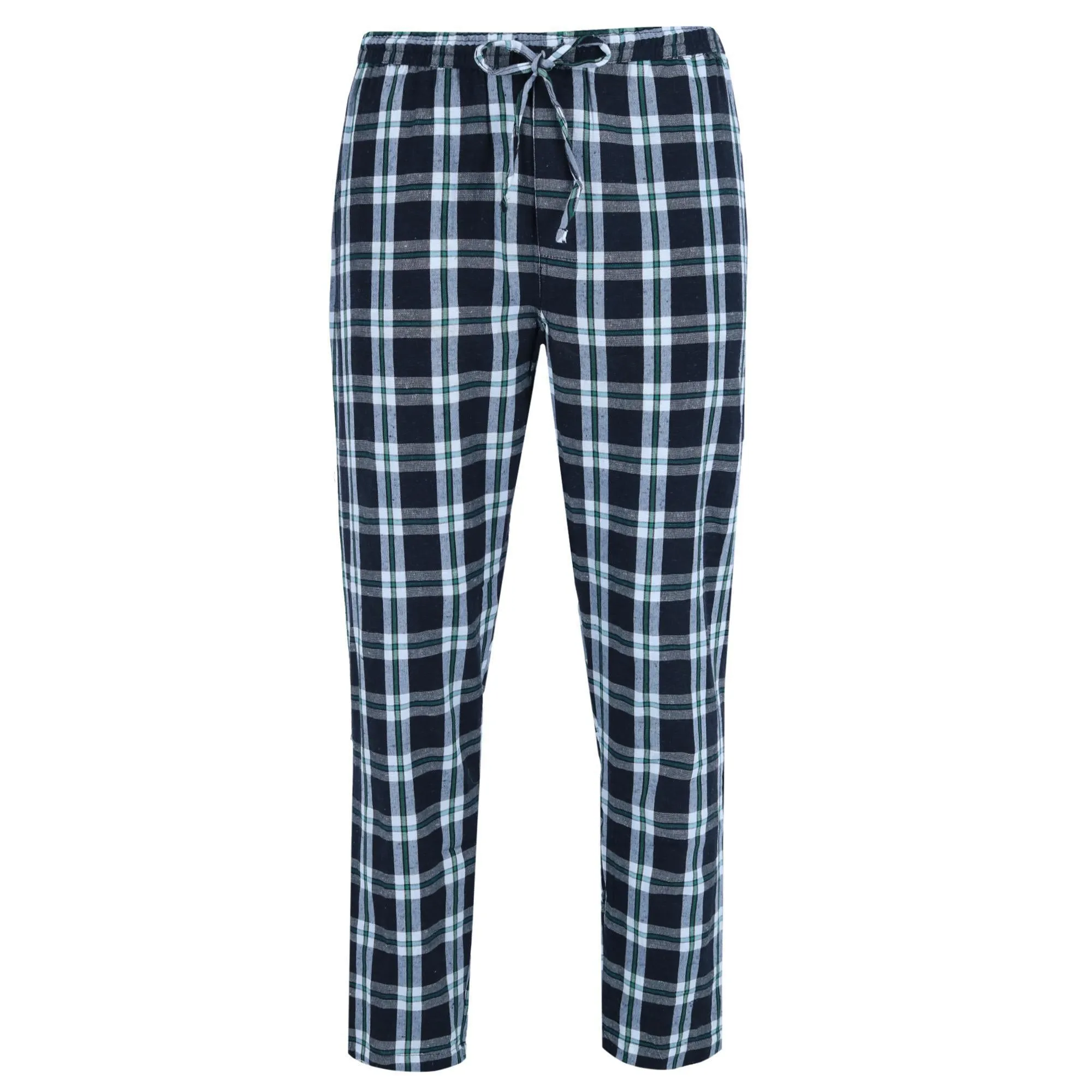 Herren Langarm Henley mit Flanellhose Lounge-Set