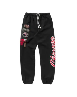 Herren NBA Chicago Bulls Champ City Fleece Jogger in Schwarz