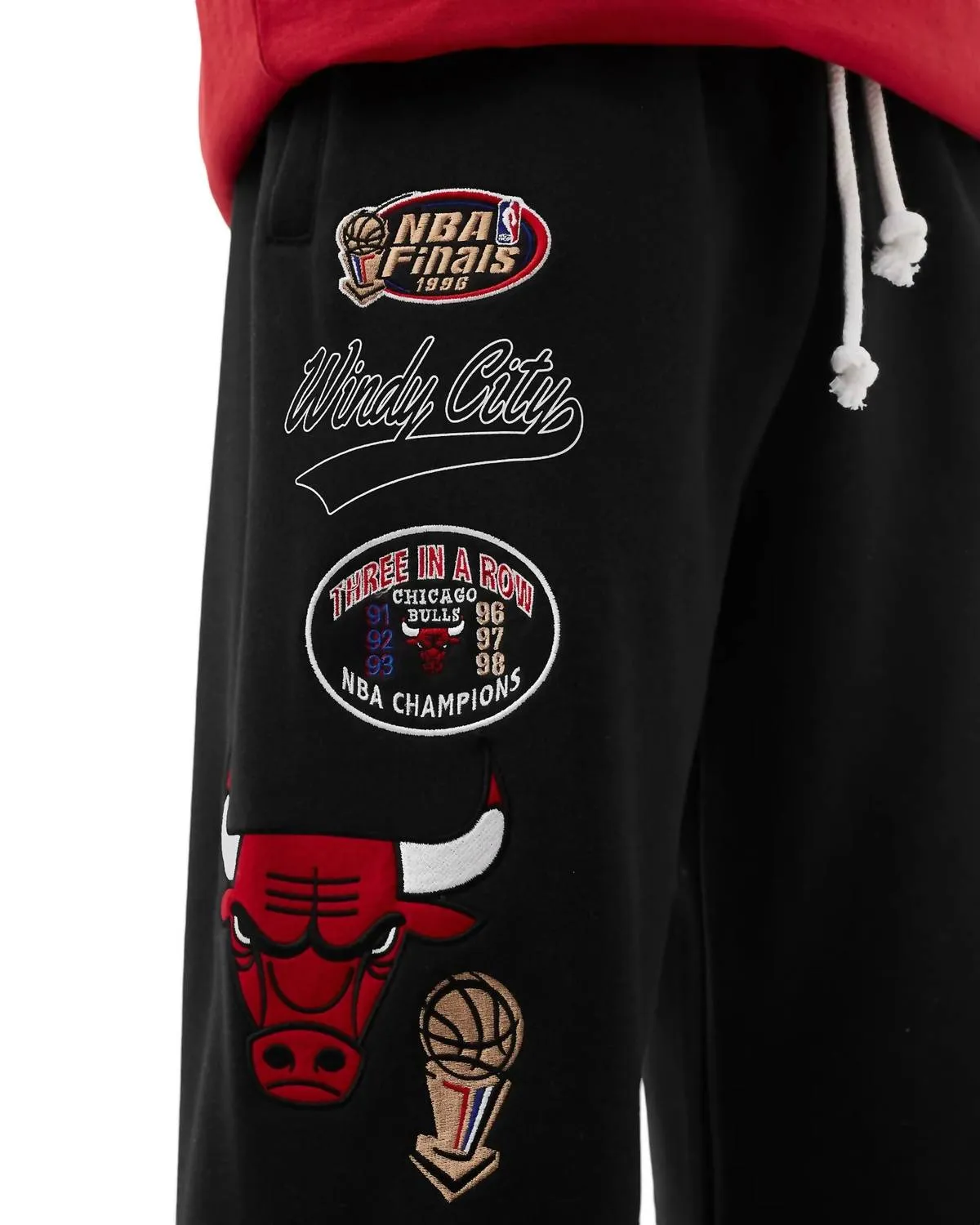 Herren NBA Chicago Bulls Champ City Fleece Jogger in Schwarz