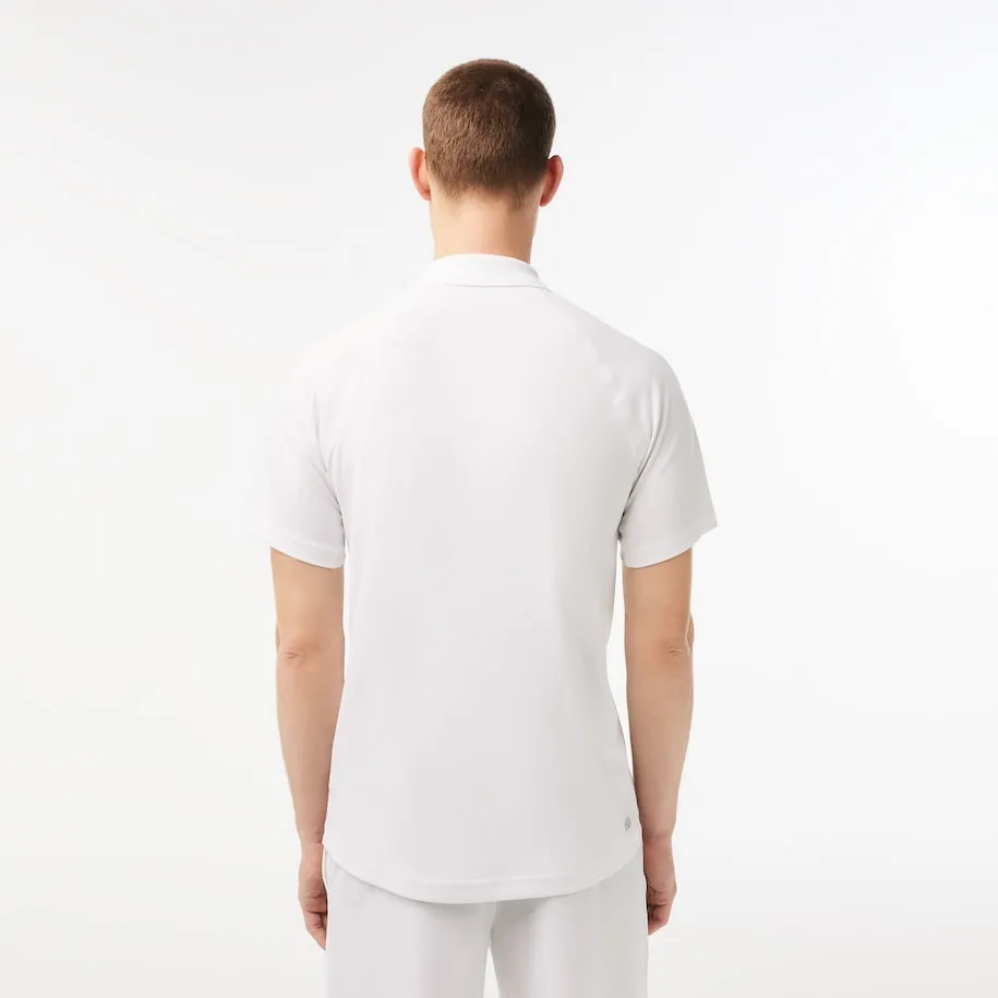 Herren SPORT Atmungsaktives verschleißfestes Interlock Polo Weiß