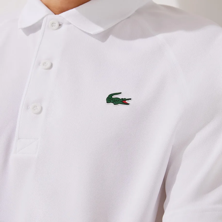 Herren SPORT Atmungsaktives verschleißfestes Interlock Polo Weiß