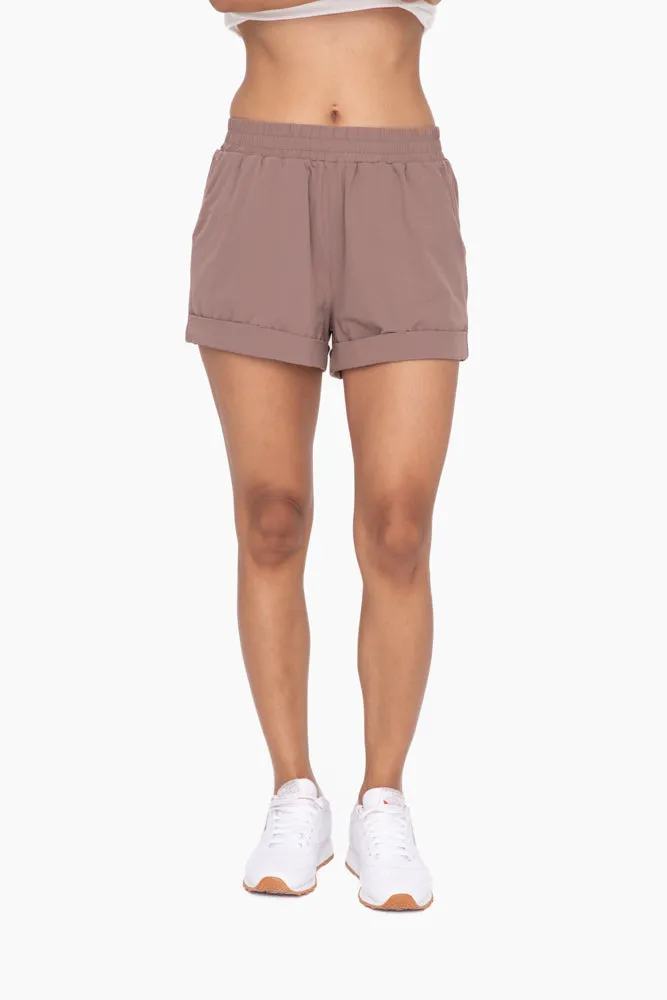 Mono B Hohe Taille Bündchen Freizeit Shorts AP-A1230