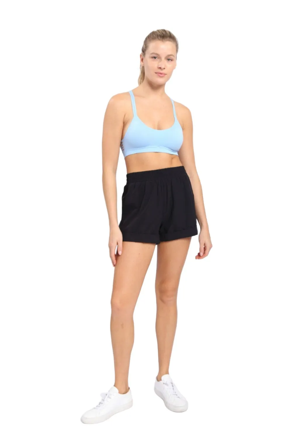 Mono B Hohe Taille Bündchen Freizeit Shorts AP-A1230