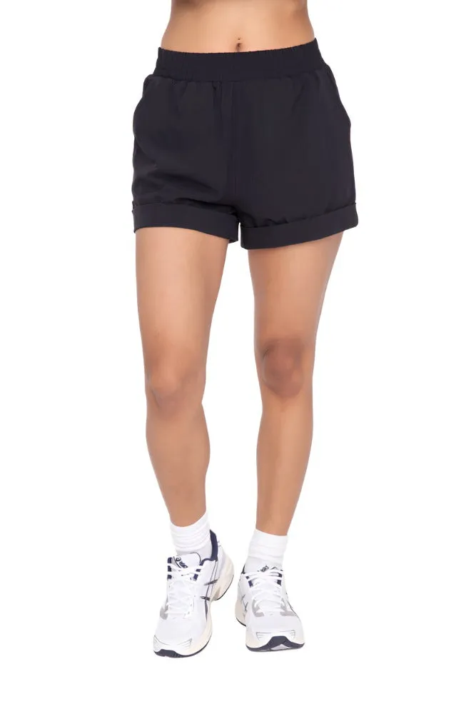 Mono B Hohe Taille Bündchen Freizeit Shorts AP-A1230
