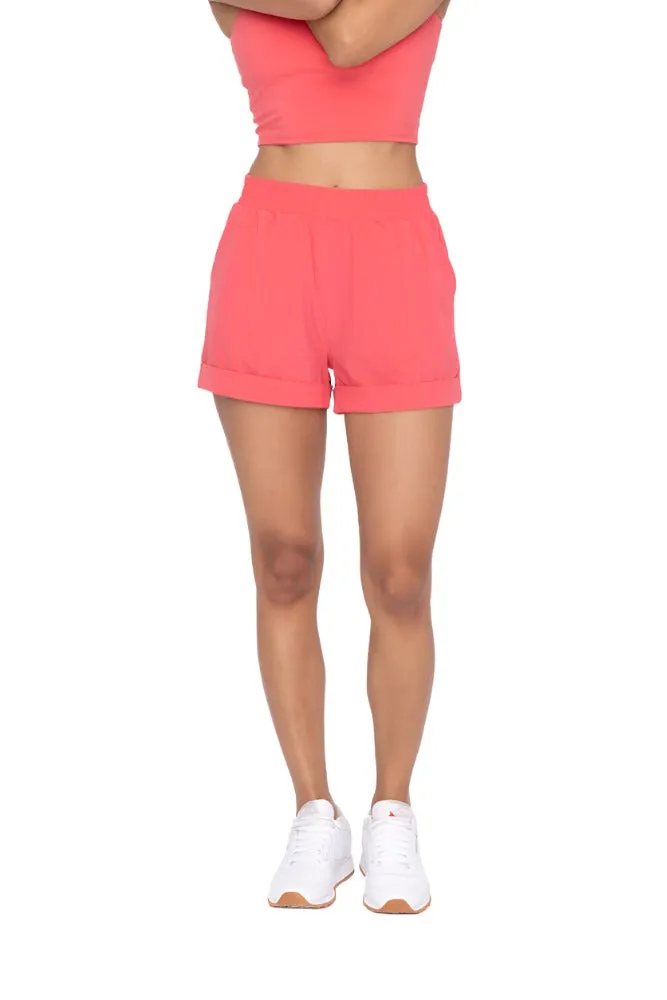 Mono B Hohe Taille Bündchen Freizeit Shorts AP-A1230