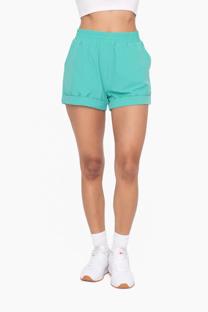 Mono B Hohe Taille Bündchen Freizeit Shorts AP-A1230