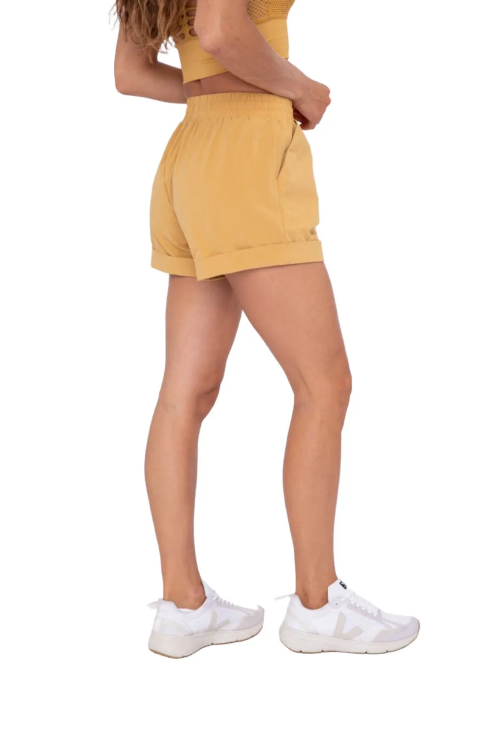 Mono B Hohe Taille Bündchen Freizeit Shorts AP-A1230