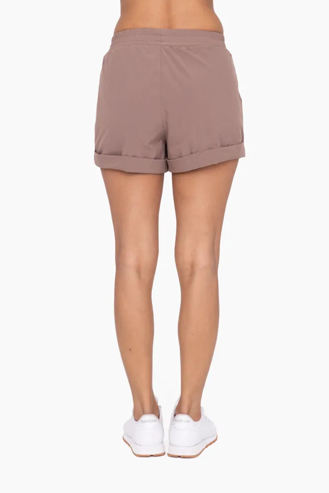 Mono B Hohe Taille Bündchen Freizeit Shorts AP-A1230
