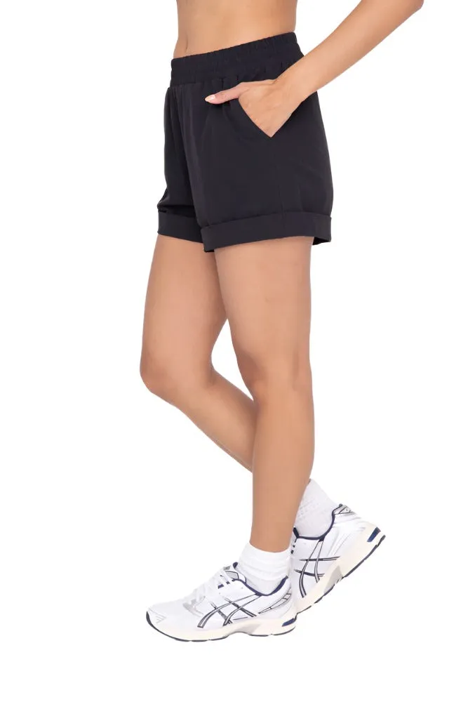 Mono B Hohe Taille Bündchen Freizeit Shorts AP-A1230