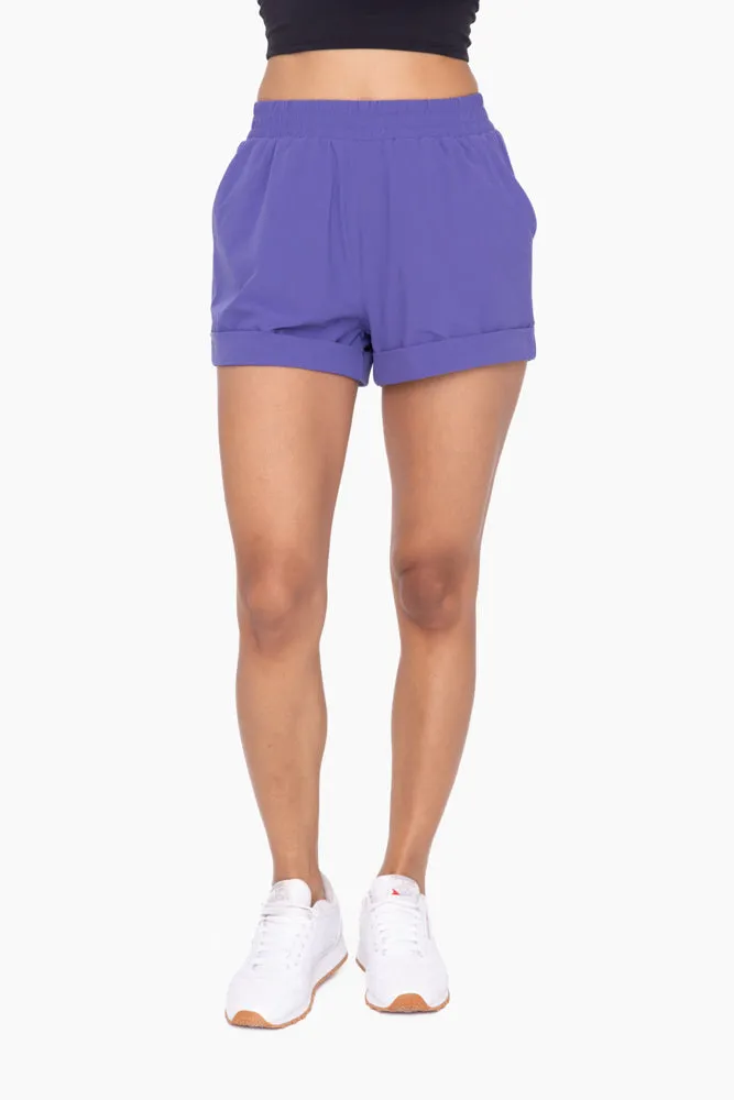 Mono B Hohe Taille Bündchen Freizeit Shorts AP-A1230