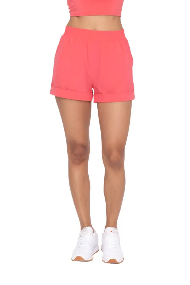 Mono B Hohe Taille Bündchen Freizeit Shorts AP-A1230