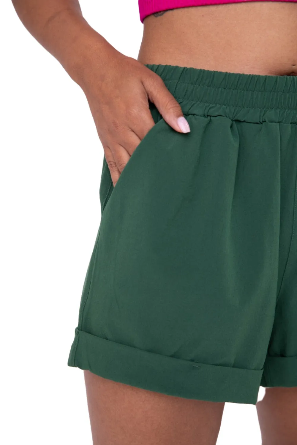 Mono B Hohe Taille Bündchen Freizeit Shorts AP-A1230