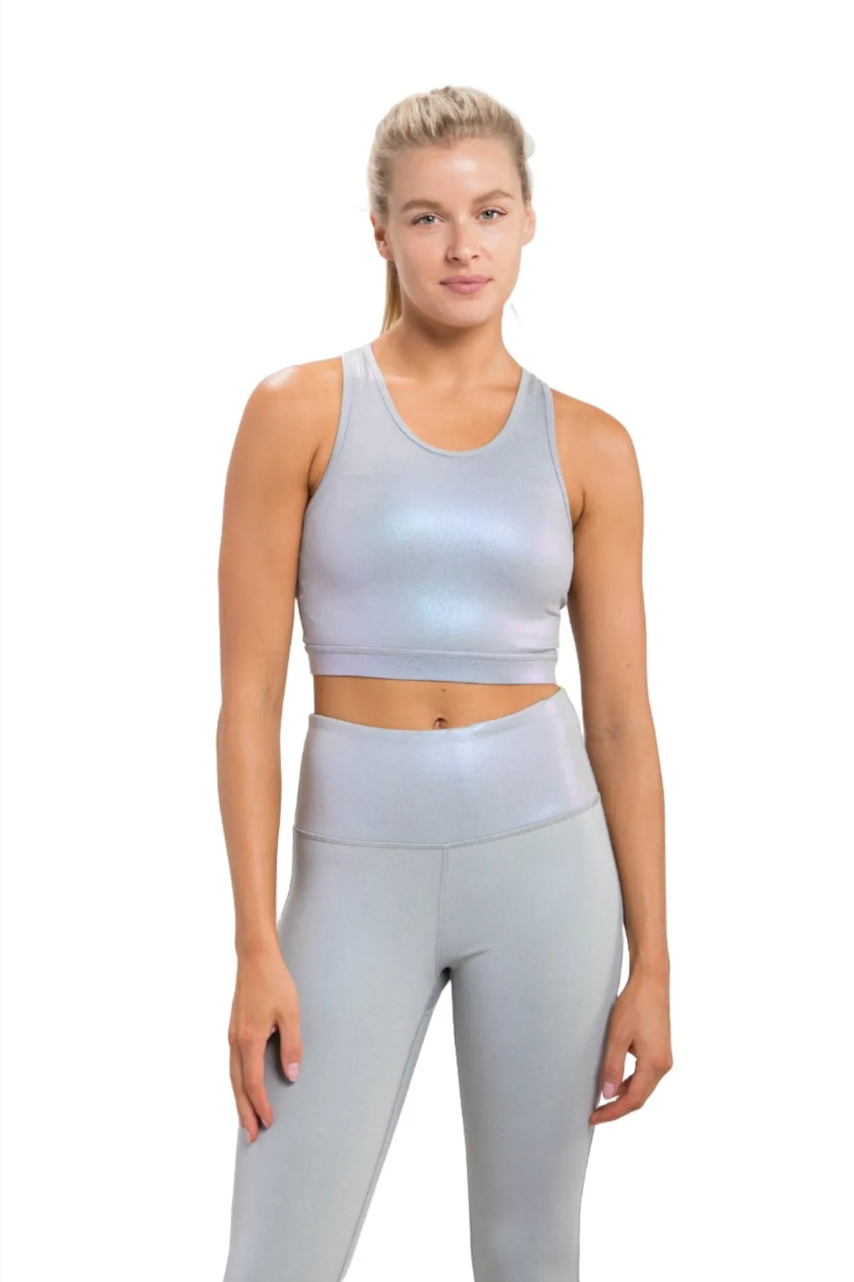 Mono B Metallischer High-Neck-BH AT2863