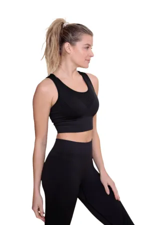 Mono B Nahtlos Gestreiftes Racerback-BH-Top AT-A0890