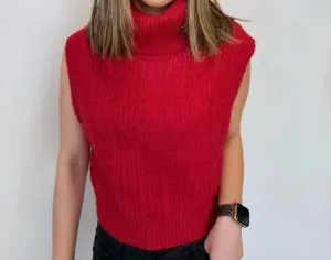 Montiel Pullover Top in Rot