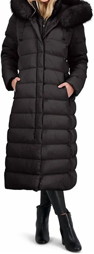 Nelly Maxi Puffer Mantel In Schwarz
