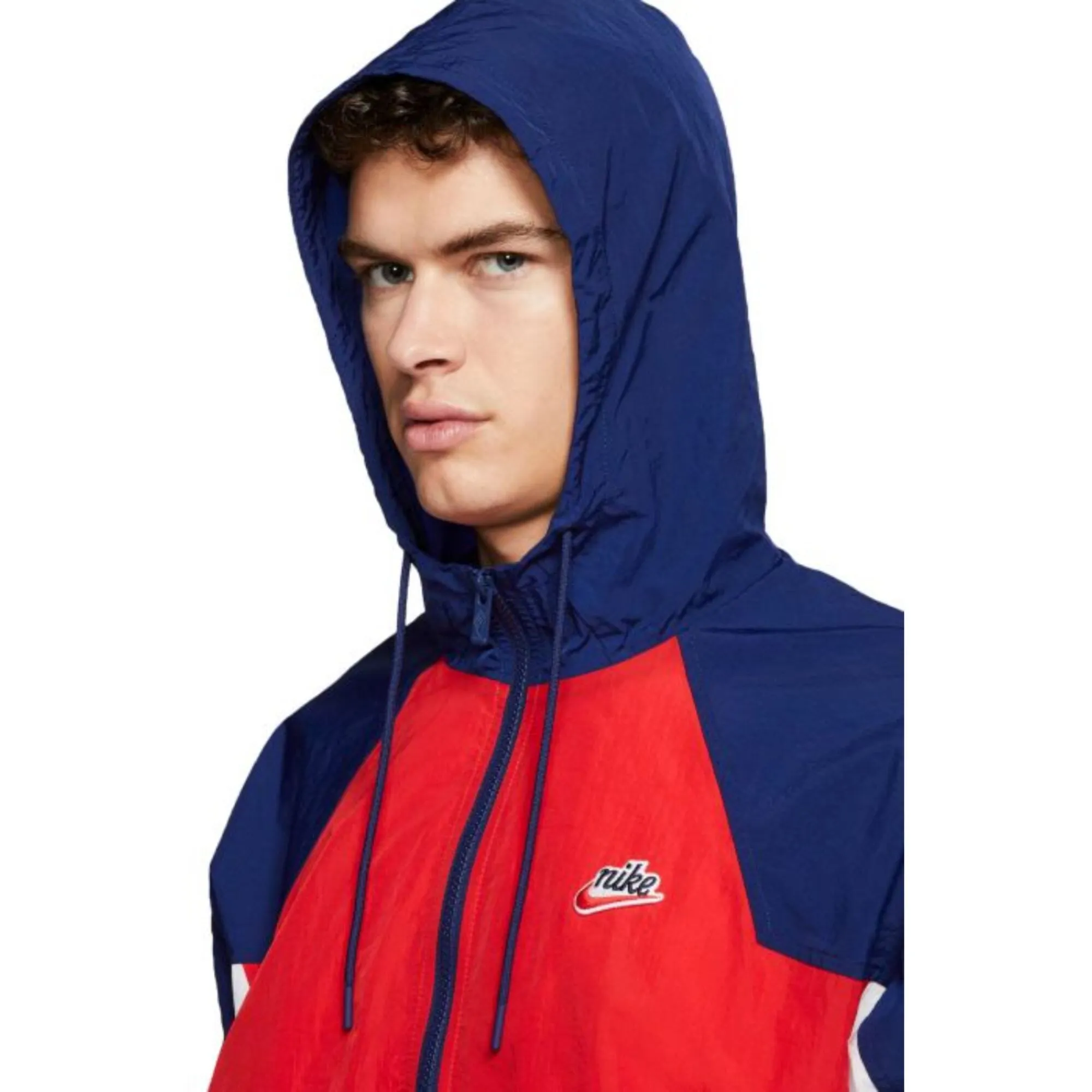 Nike Sportswear Heritage Windrunner Kapuzenjacke Rot/Blau CJ4358-657 Herren