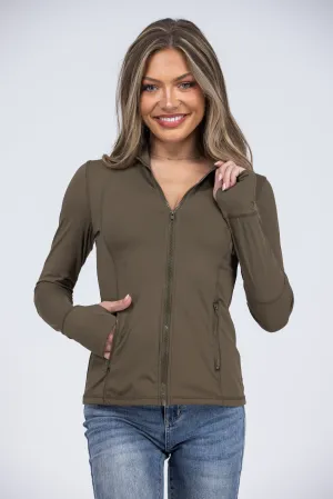 Nichts hält dich auf Damen Mock Neck Reißverschluss Jacke