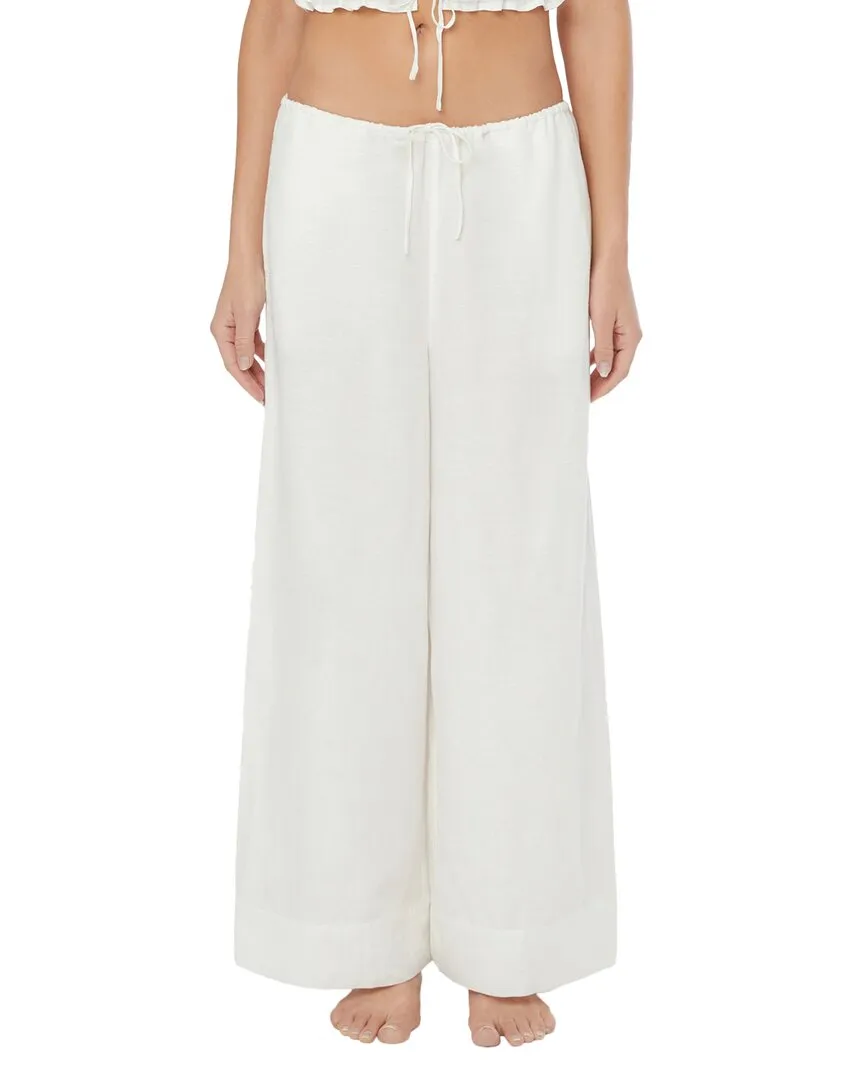 Onia Air Leinen-Mix Weitbeinige Bundhose mit Kordelzug