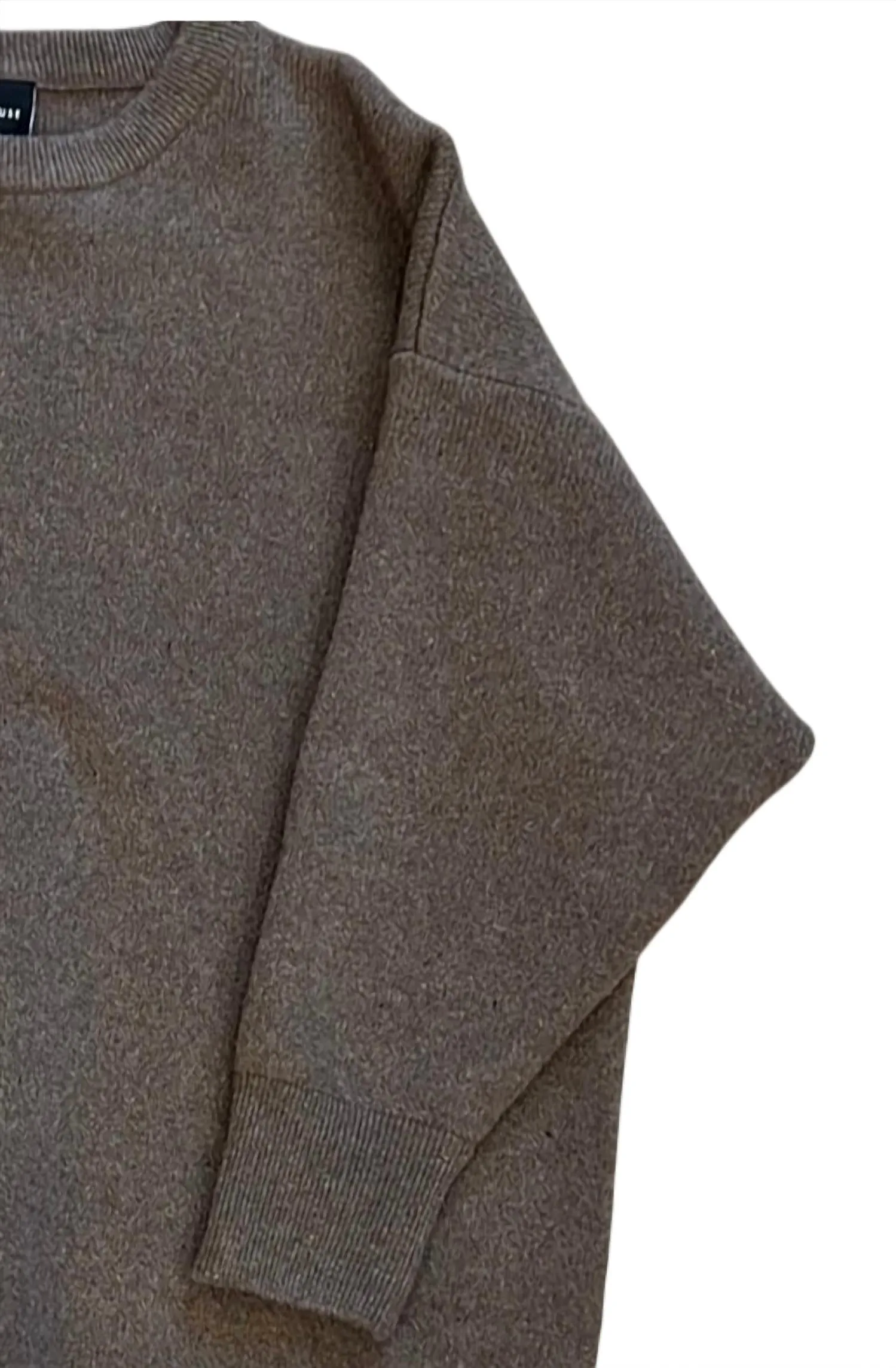Übergroßer Pullover in Kakao