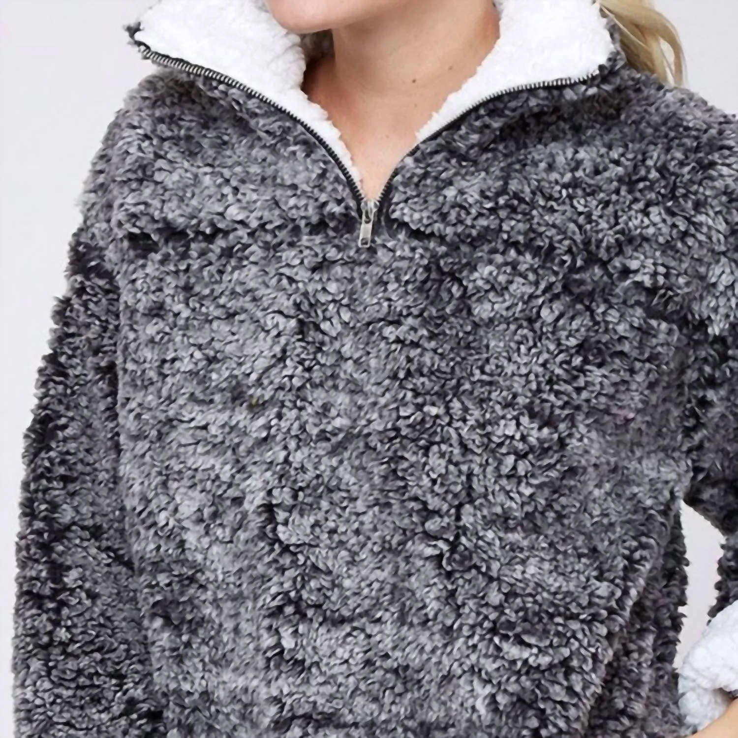 Plus Size Weicher Pullover in Anthrazit