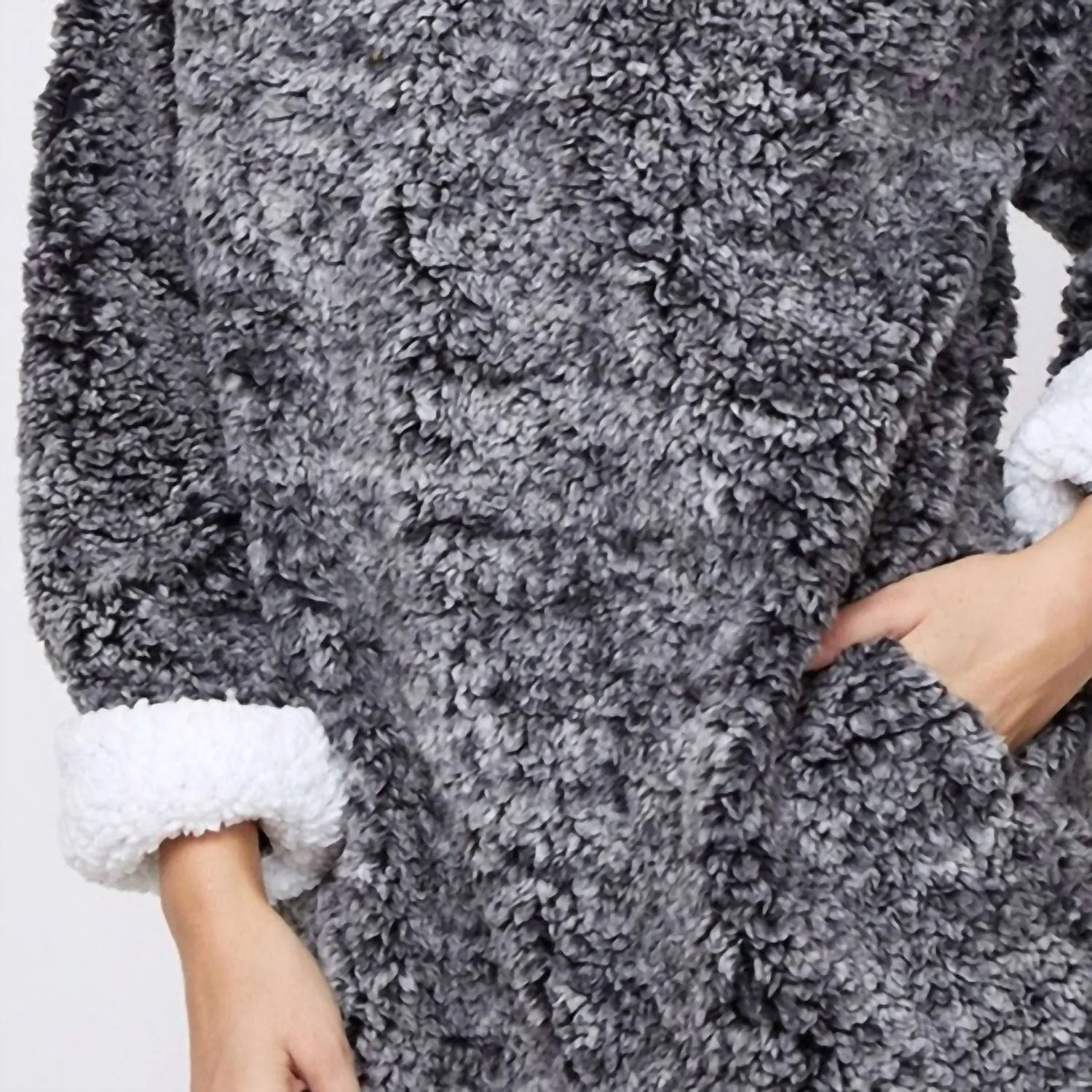 Plus Size Weicher Pullover in Anthrazit