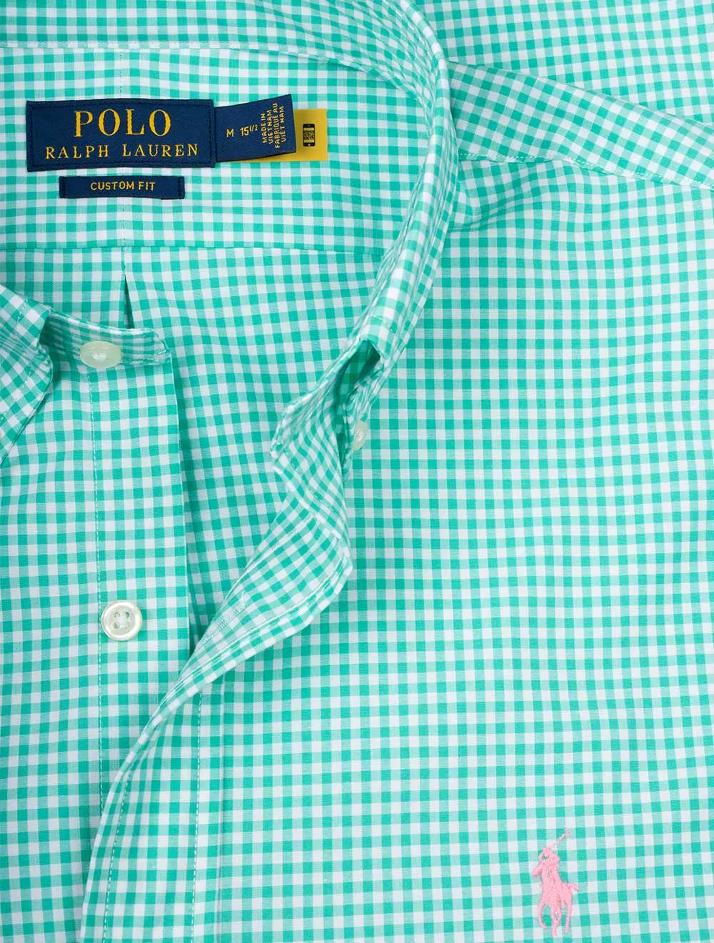 Poplin Langarm-Sporthemd Grün