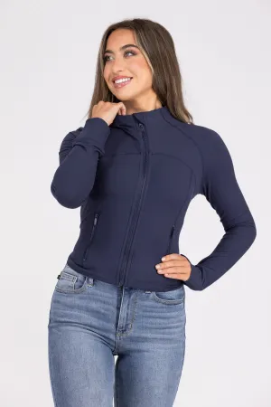 Stylische Sportliche Reißverschluss-Cropjacke für Damen