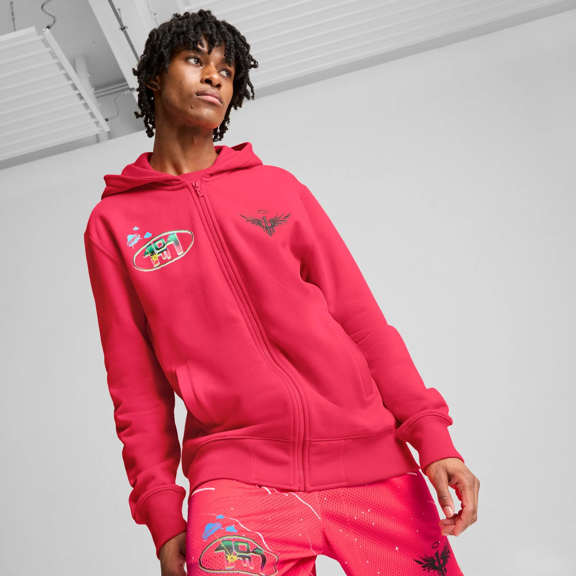 PUMA Herren x LAMELO BALL 1Love Basketball Kapuzenpullover mit Reißverschluss