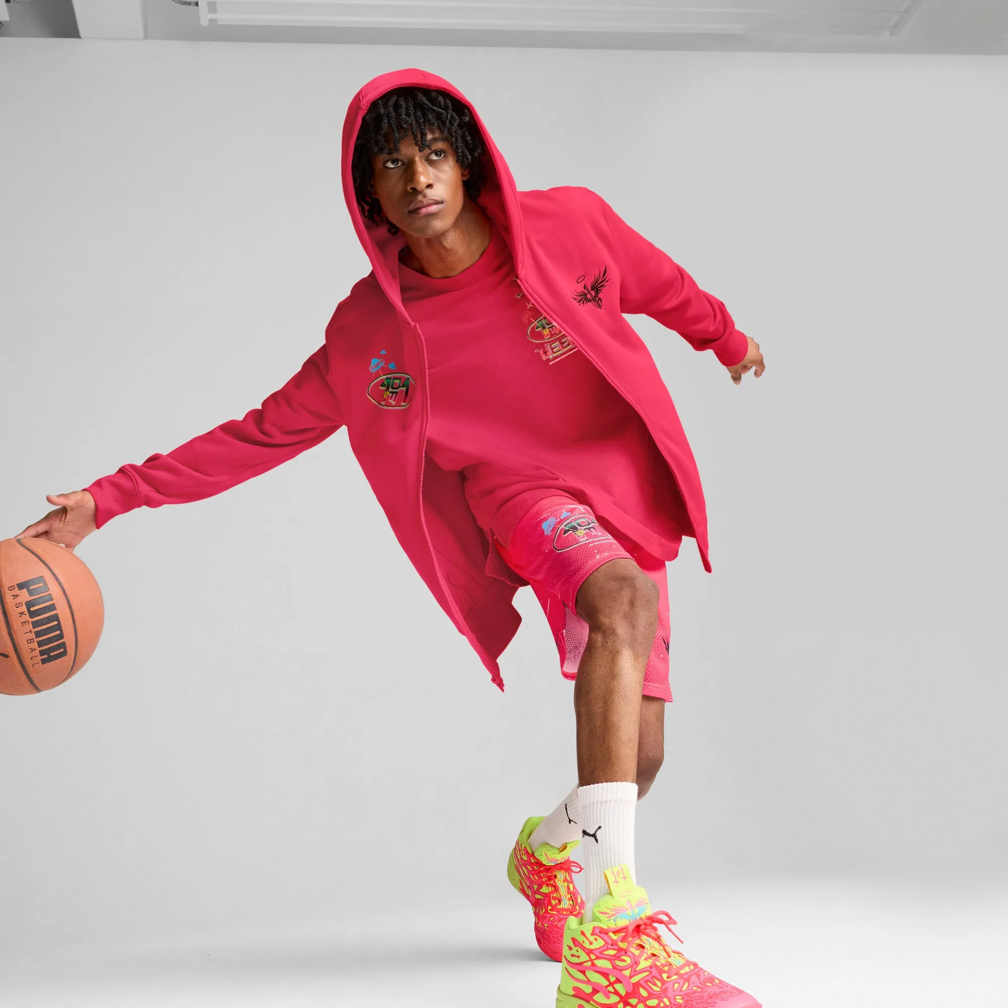 PUMA Herren x LAMELO BALL 1Love Basketball Kapuzenpullover mit Reißverschluss