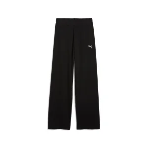 PUMA Damen ESS ELEVATED High-Waist Straight Leg Rippenhose