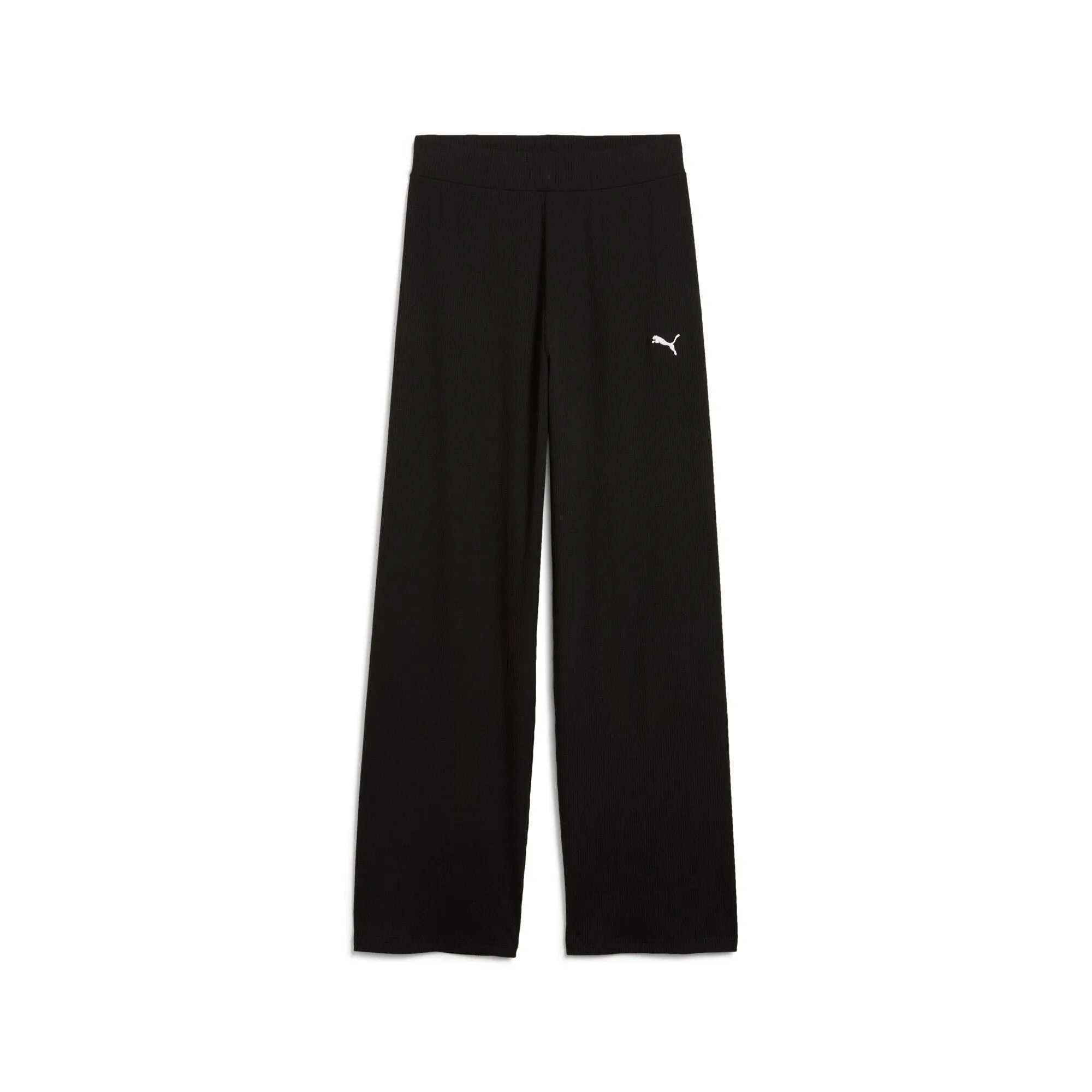PUMA Damen ESS ELEVATED High-Waist Straight Leg Rippenhose