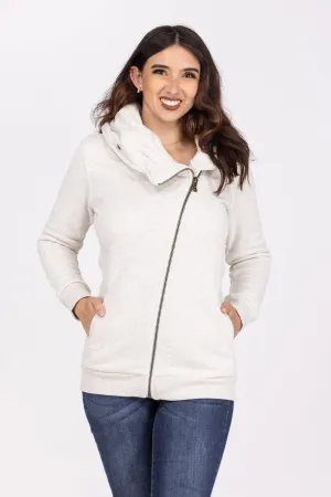 Quinn Damen-Reißverschluss-Jacke mit Kragenschal