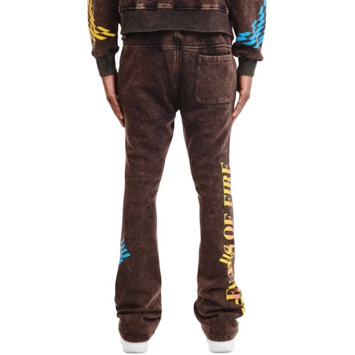 Renn-Stacked-Hose in Schwarz