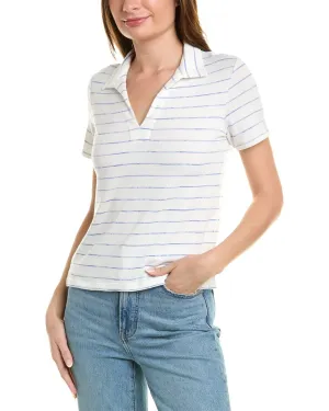 rag & bone Das gestreifte Strick-Polohemd