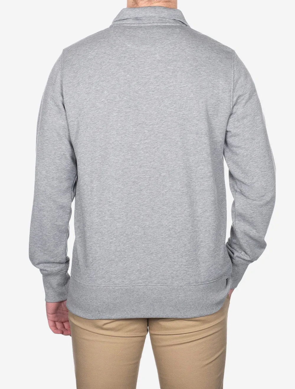 Regular Fit Schutzhalfzip-Pullover Grau Melange