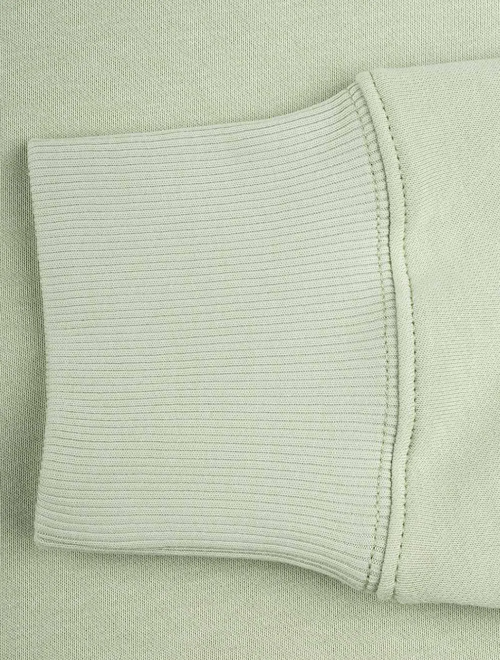 Regular Fit Schutzhalbzip-Pullover Milchiger Matcha