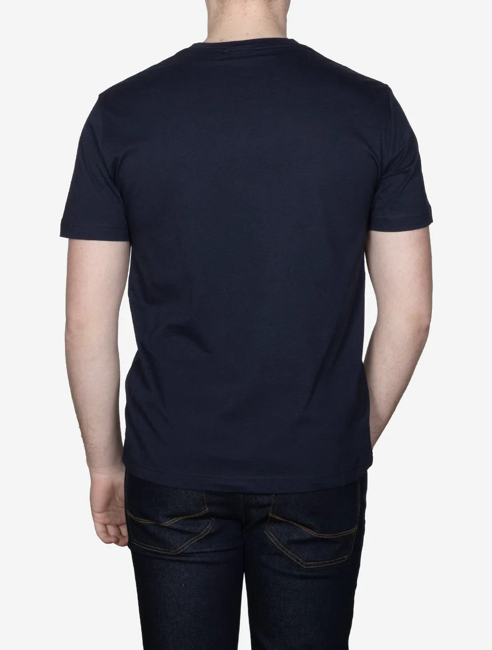 Regular Fit Shield Kurzarm T-Shirt Abendblau