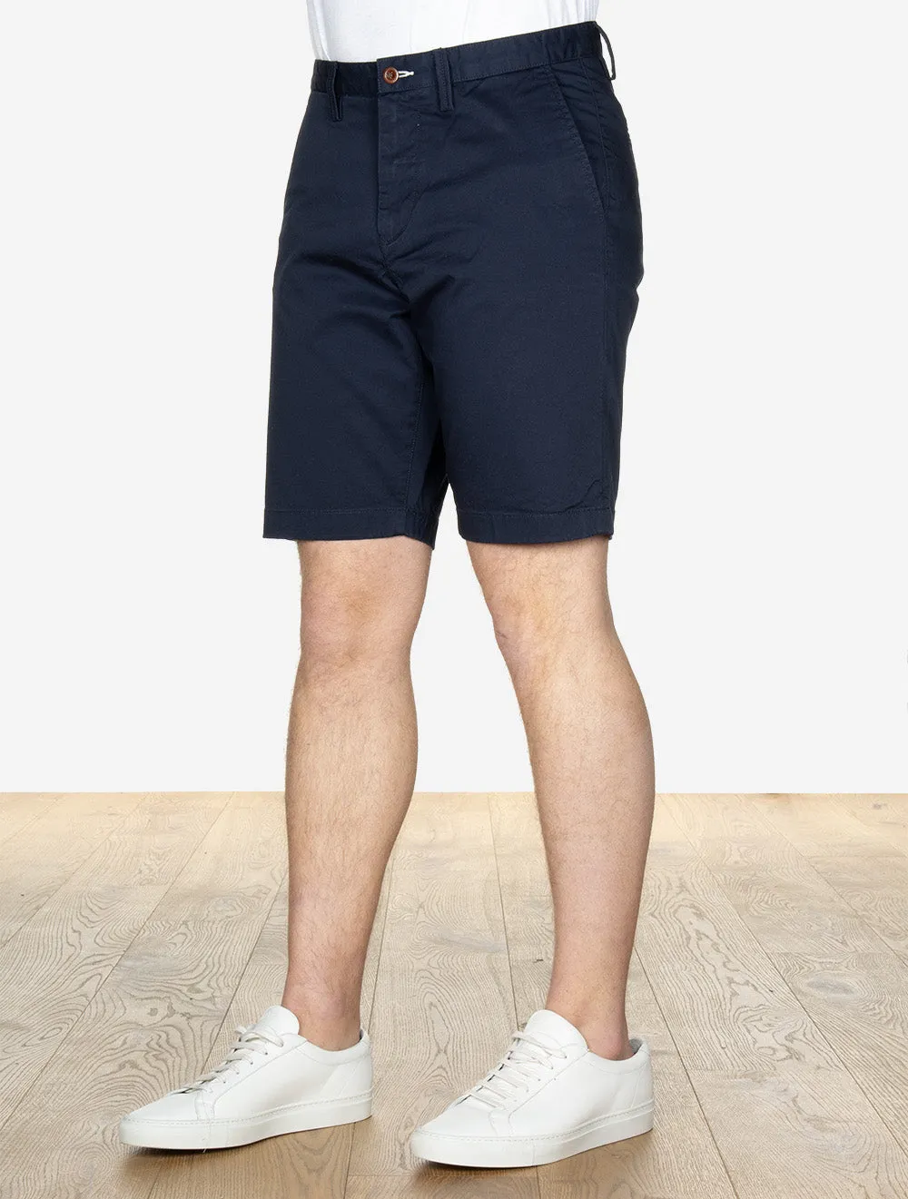 Marinefarbene Twill-Shorts in lockerer Passform